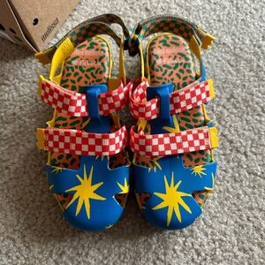 MINI MELISSA kids girls IOIO + FABULA BB - YELLOW/BLUE sandals shoes